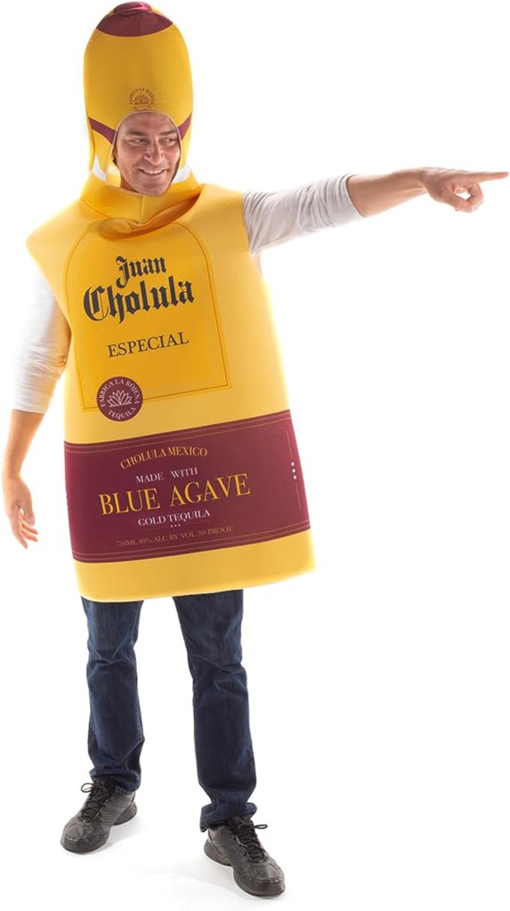 Top Shelf Bottle Costume - Slip On Halloween Drink Costume for Women and Men - One Size Fits All